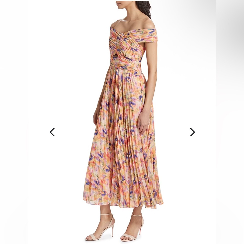 ASTR The Label Leonara Pleated Off-The-Shoulder Dress NWT Medium